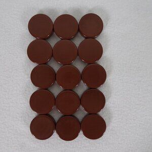 Vintage Backgammon Game Pieces / Chips Lot of 15 Brown 1.25" Diameter